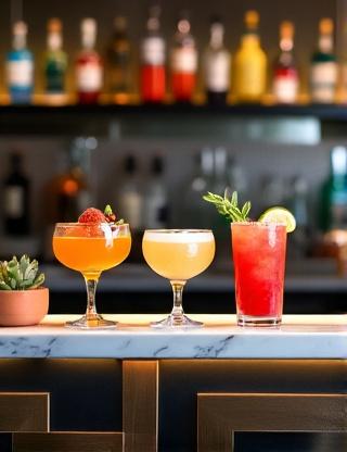 Bar Mama Shelter Lyon cocktails modernes sur comptoir